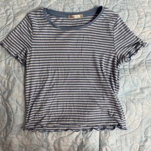 Blue striped baby tee lettuce cut